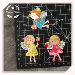 LU07 刺繍アイロンワッペン　女の子　超可愛い　妖精　❸枚分 3枚目の画像