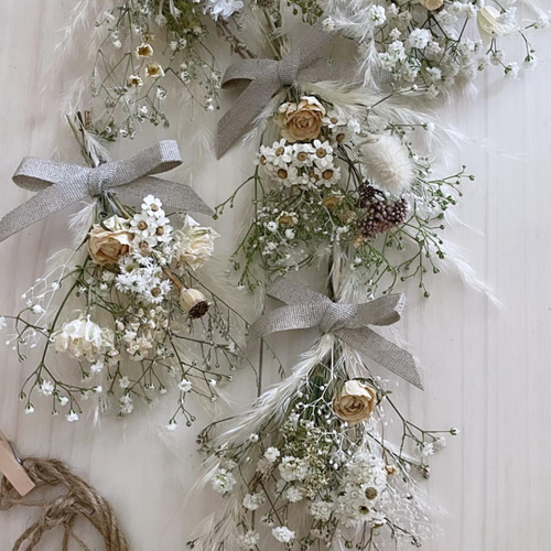 公式 petit bouquet garland naturalドライフラワー ガーランド フラワー・リース