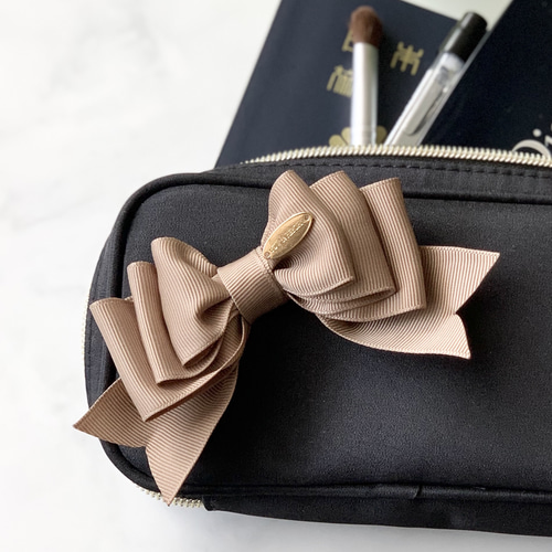 選べる♡3段重ね立体リボン♡化粧ポーチ ポーチ BOW de REBORNby