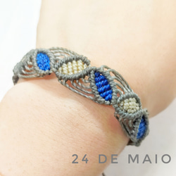 フリフリレースのビーズたくさんマクラメブレスレット ブレスレット 24