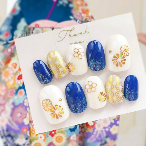 前撮りや振袖に◇パーツ追加可◇赤と青と緑◇金色の古典柄の和柄の