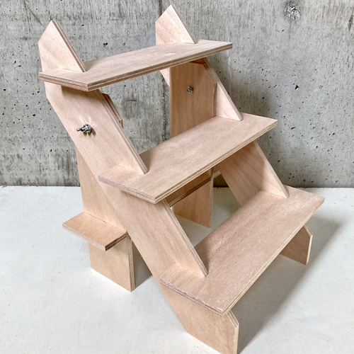 イベント什器 ひな壇3段/30幅/普通合板〈上質材〉 組立式什器 マルシェ