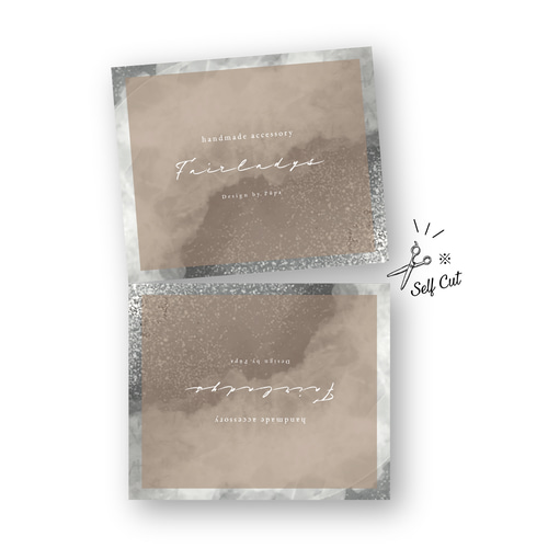 通年使える人気デザイン ☆ アクセサリー台紙 名刺 ショップ