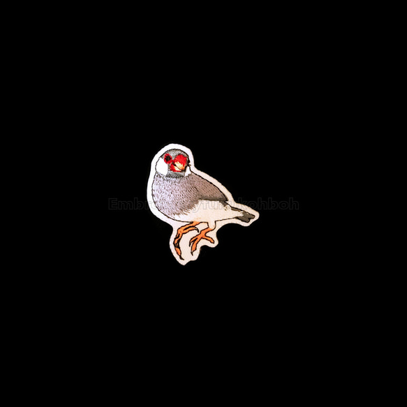 シルバー文鳥のワッペン 8枚目の画像
