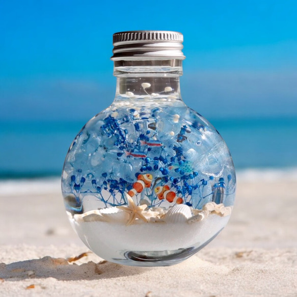 ちびまる熱帯魚のインテリアハーバリウム（無料ギフトラッピング） 2枚目の画像