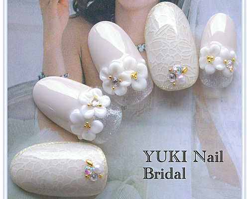 【サイズオーダー用】ぷっくりフラワーネイルチップ 　ネイルチップ ぷっくりフラワーネイル- ネイルチップ専門店ミチネイル