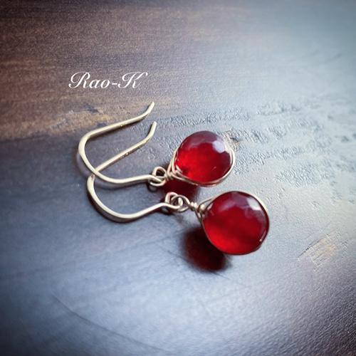✨silver925赤翡翠のピアス/イヤリング ピアス（フック・チェーン 