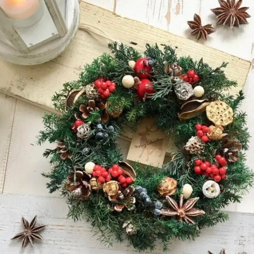 arisan様 オーダー クリスマスリース たっぷり木の実 arisan様 オーダー クリスマスリース たっぷり木の実 arisan様