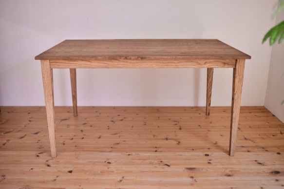 国産クリ無垢材 ダイニングテーブル・アンティーク仕上げ ※サイズオーダー可！ 3枚目の画像