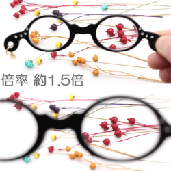 レトロでかわいいネックレスルーペ 倍率約1.5倍 軽い 眼鏡 拡大鏡 ローネット シニアグラス おしゃれ 老眼鏡 ギフト 4枚目の画像