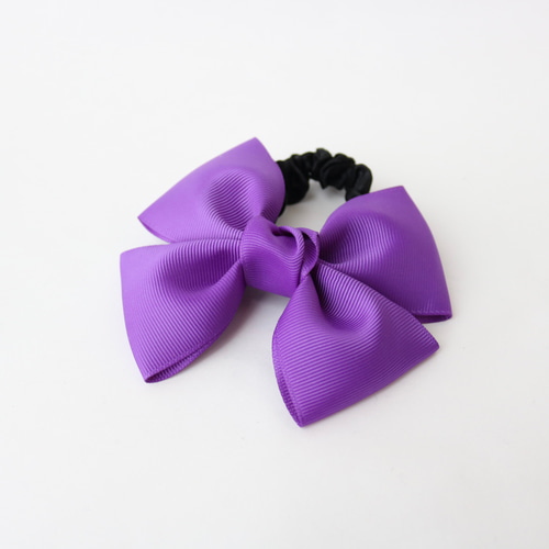 ハンドメイド★キッズリボン★紫★大きめ★きらきらビジュー付き★お出かけに ペンライトリボン 紫 黒 水色 ゆめかわ シルバービジューの通販