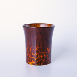 漆塗りカップ「箔みやび・茶」小 1枚目の画像