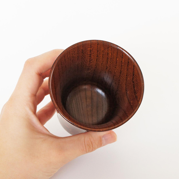 漆塗りカップ「箔みやび・茶」小 5枚目の画像
