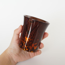 漆塗りカップ「箔みやび・茶」小 3枚目の画像