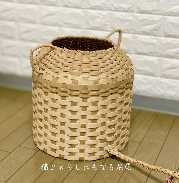 【受注製作】オリジナルにゃんちぐら♡上から下から楽しめる 持ち運び便利な猫耳 猫じゃらしにもなる尻尾がcute♡ 4枚目の画像