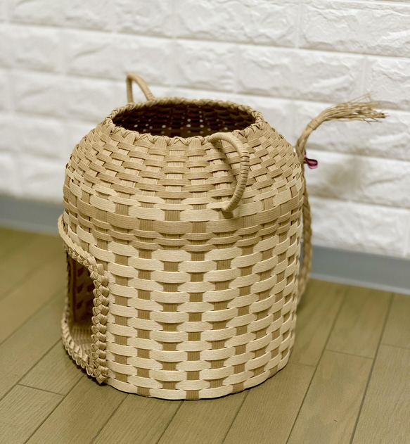 【受注製作】オリジナルにゃんちぐら♡上から下から楽しめる 持ち運び便利な猫耳 猫じゃらしにもなる尻尾がcute♡ 9枚目の画像