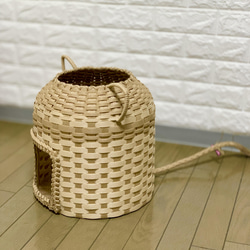 【受注製作】オリジナルにゃんちぐら♡上から下から楽しめる 持ち運び便利な猫耳 猫じゃらしにもなる尻尾がcute♡ 1枚目の画像