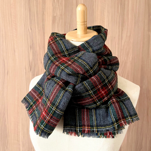 7863*手染め ふんわりダブルガーゼマフラー 赤と桃色の2色set 2