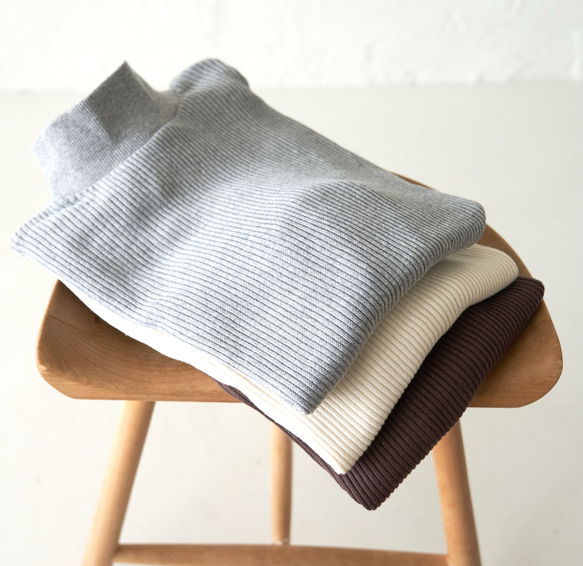 ﾓﾘﾉｶﾞｯｺｳ 3枚セット コットンテレコトップスセット (ホワイト&グレー&ブラウン)｜mg-th-set-01 1枚目の画像