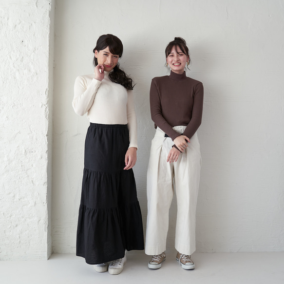 Morino Gakko 超值 3 件組 100 件棉質高領 Teleco 上衣套裝（白色、灰色和棕色） 第18張的照片