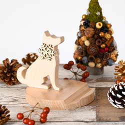 ★クリスマス★柴犬のスマホスタンド 5枚目の画像