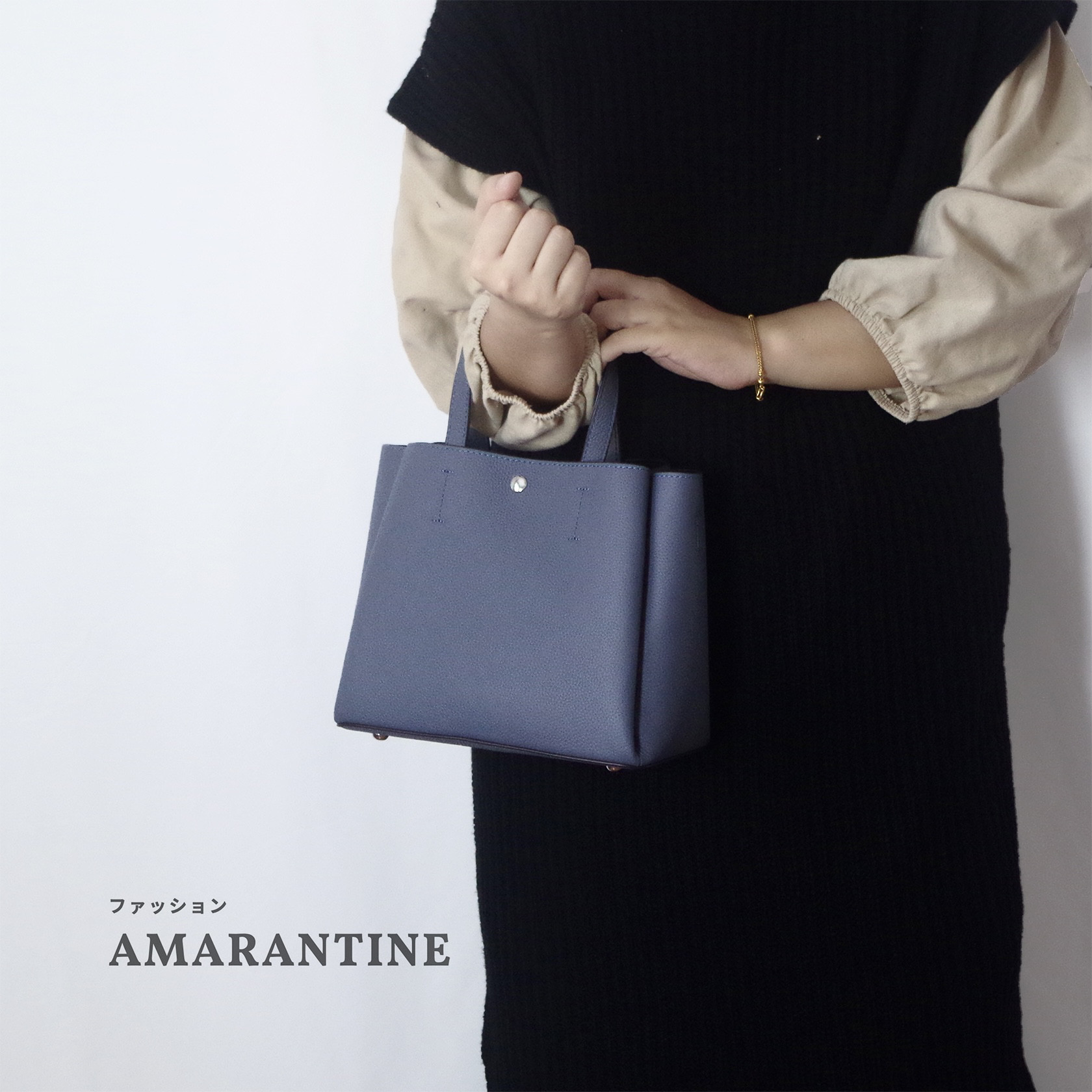 多色天然牛革シンプルハンドバッグ斜め掛け肩紐２本付き