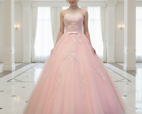 カラードレス ピンク 11号Lサイズ ウエディングドレス 結婚式