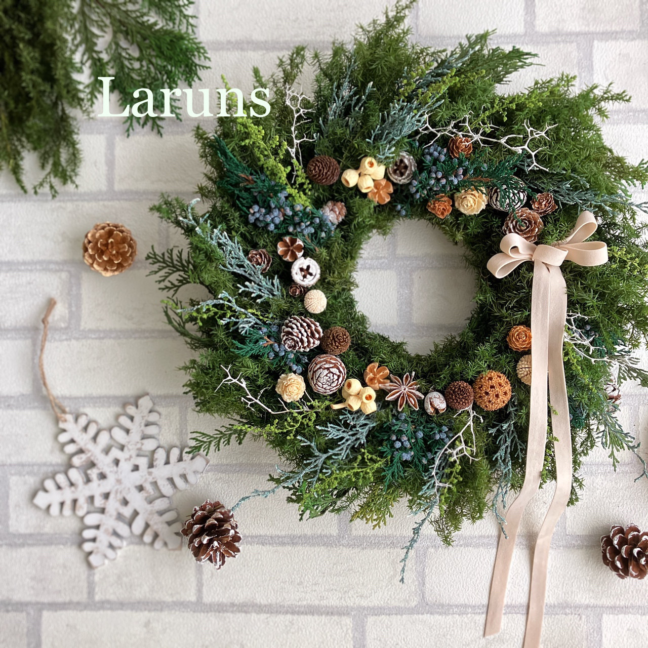 merry christmas 静かな森のラウンドリース16〜20cm