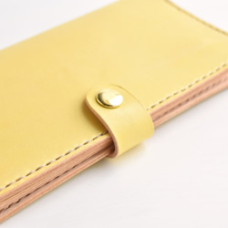 革の手染め財布 「レモン  No.39（二つ折りの長財布）」 3枚目の画像