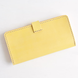 革の手染め財布 「レモン  No.39（二つ折りの長財布）」 4枚目の画像