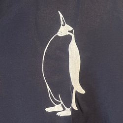 ペンギン　レディーススキッパーシャツ ネイビー 3枚目の画像