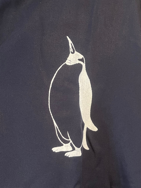 ペンギン　レディーススキッパーシャツ ネイビー 3枚目の画像