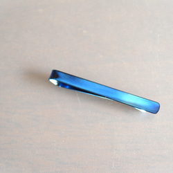 Titanium tie bar・Gr5・６４チタンネクタイピン・空の青C・５０mm 2枚目の画像
