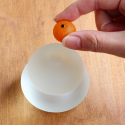 しっとりガラスの鏡餅 赤 5枚目の画像