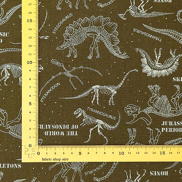 オックス 生地 布【50×110cm】恐竜 ダイナソー 化石 かっこいい 男の子 入園グッズ 7枚目の画像