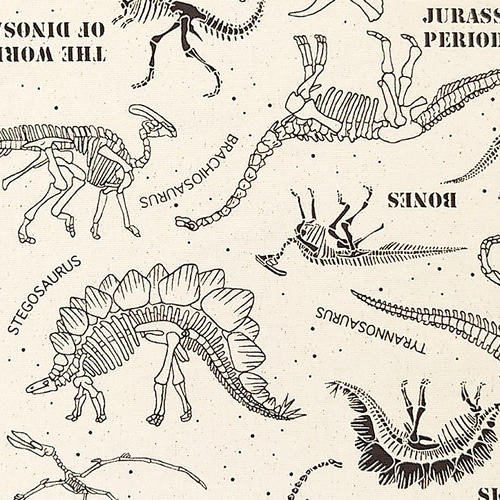 オックス 生地 布【50×110cm】恐竜 ダイナソー 化石 かっこいい 男の子