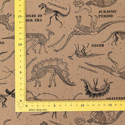 オックス 生地 布【50×110cm】恐竜 ダイナソー 化石 かっこいい 男の子 入園グッズ 12枚目の画像