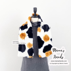 精選作品⭐️ 已售出277件《三色貓的溫暖》人人都愛毛茸茸的貓咪披肩圍巾 第9張的照片