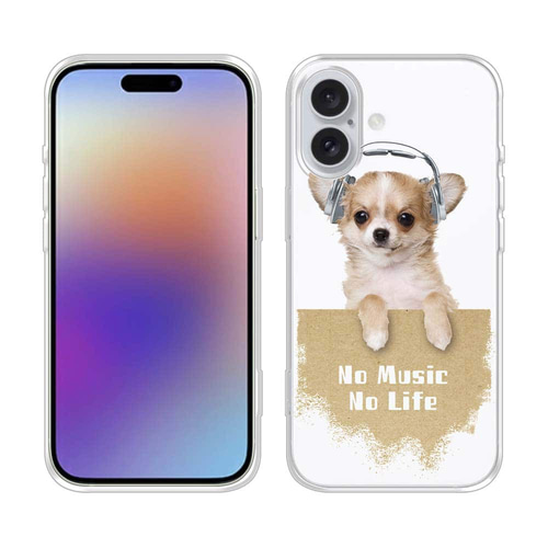 iPhone17/iPhone Air 犬 全機種対応☆TPUケース チワワだってNo Music