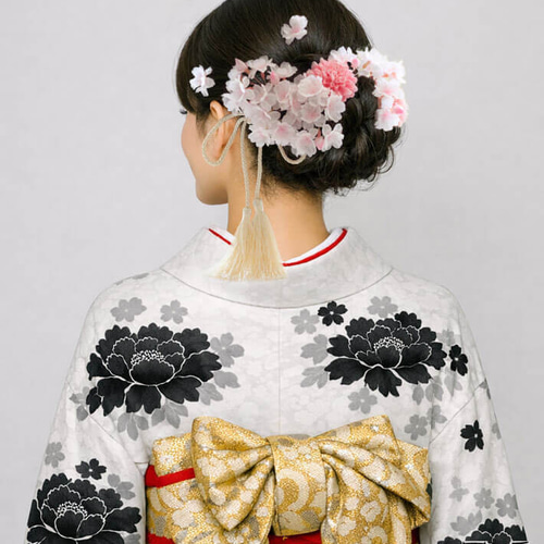 髪飾り 桜 さくら 染井吉野A 造花 タッセル Uピン ワイヤー 結婚式
