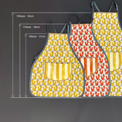子供用エプロン きつねプリント 7枚目の画像