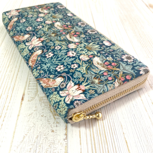 選べる＊ラミネート＊ ラウンドファスナー長財布 10×20㎝ リバティ