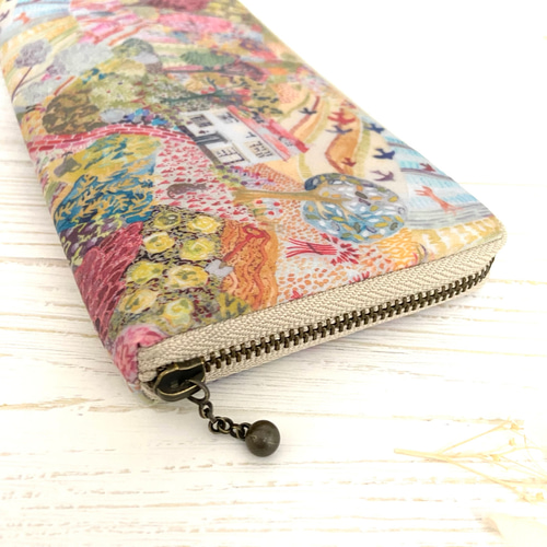 選べる＊ラミネート＊ ラウンドファスナー長財布 10×20㎝ リバティ