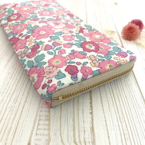 選べる＊ラミネート＊ ラウンドファスナー長財布 10×20㎝ リバティ