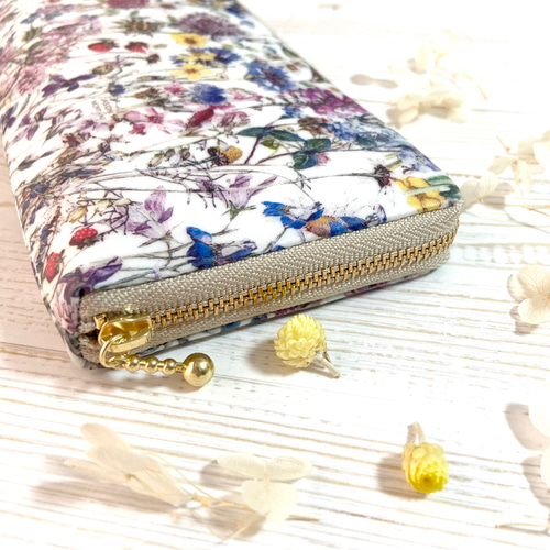 選べる＊ラミネート＊ ラウンドファスナー長財布 10×20㎝ リバティ