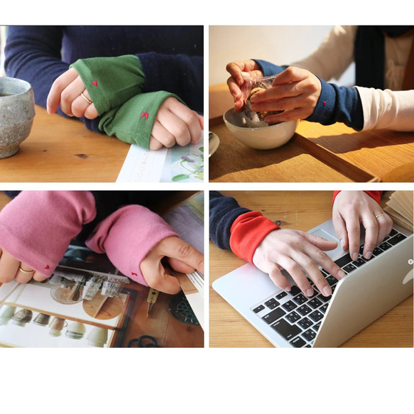 [拉鍊電視手套外觀] 香川縣 日本製造 暖臂禮物 100% 羊毛 免運費 第4張的照片