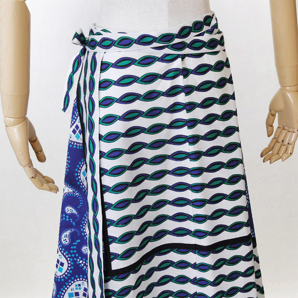 カンガの巻きスカート｜アフリカ布スカート ロングスカート アフリカンプリント 