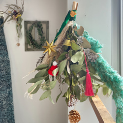パンパスクリスマスツリー・スワッグ　グリーン普段はスワッグに 1枚目の画像