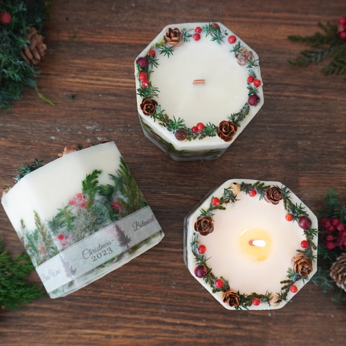 完売❤️聖夜の森の中木の実達溢れるXmasリース⭐️ハンドメイド　インテリア玄関 kobe-craft_c-3261