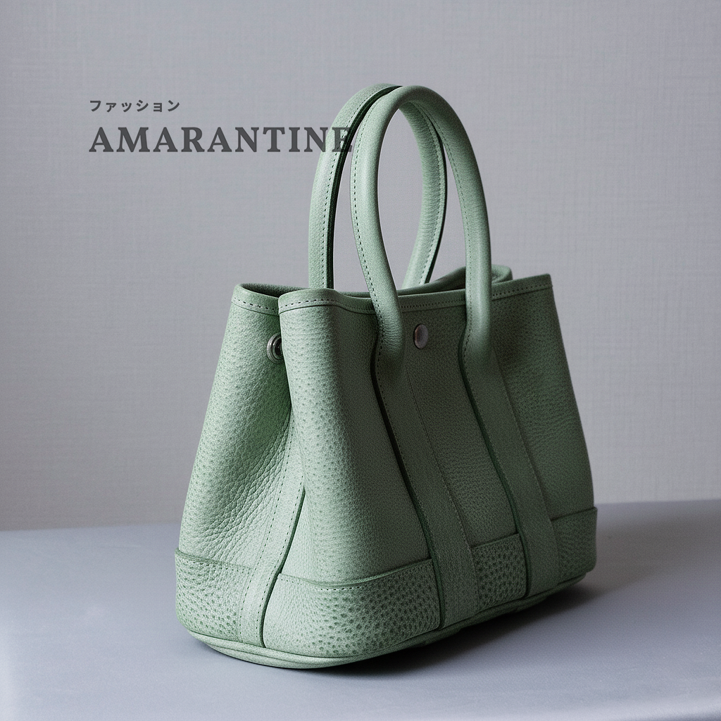 お洒落なアラスカレザー本革ハンドバッグ大容量収納バッグ　　カゴバッグ